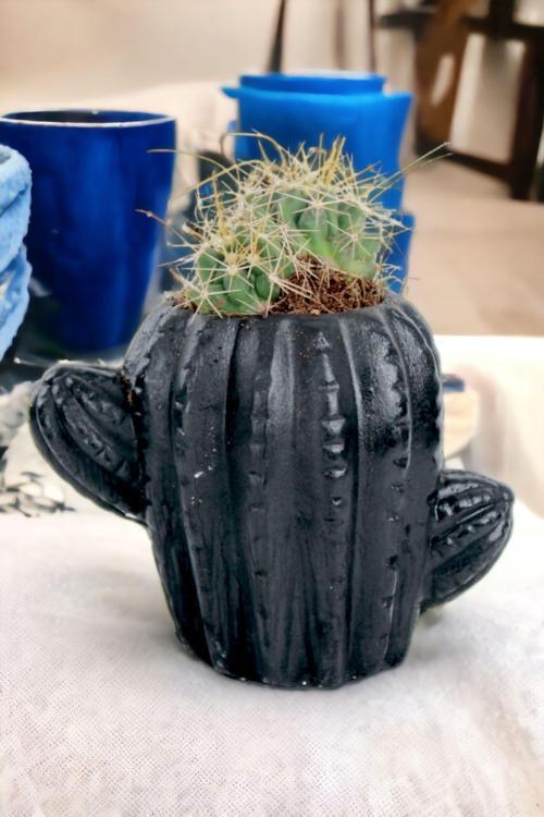 El Yapımı Saksı Altın Dekoratif Saksı Küçük Boy Model 11