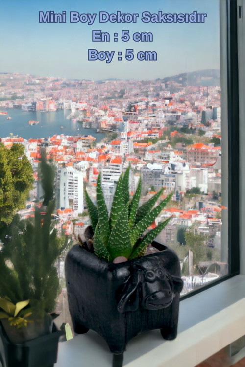 El Yapımı Saksı Gümüş Eskitme Dekoratif Saksı Küçük Boy Model 24