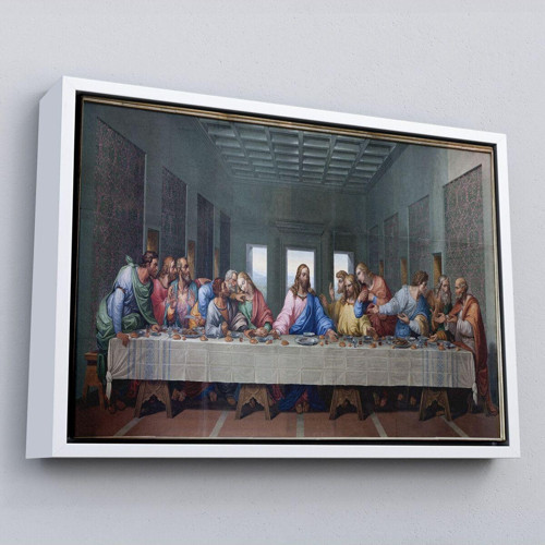 Çerçeveli Da Vinci'Nin Son Akşam Yemeği Kanvas Tablo-5184