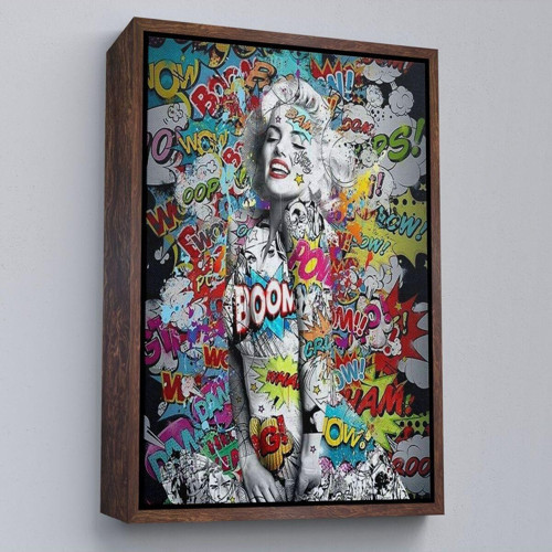 Çerçeveli Graffiti , Renkli Kanvas Tablo-5307