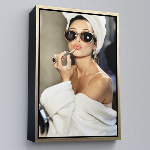 Çerçeveli Audrey Hepburn Kanvas Tablo-5106