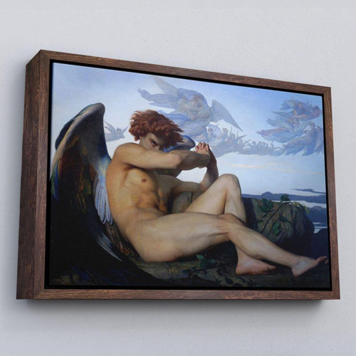 Çerçeveli Alexandre Cabanel Fallen Angel'S Eyes Kanvas Duvar Sanatı, Klasik Sanat Tablo-5385