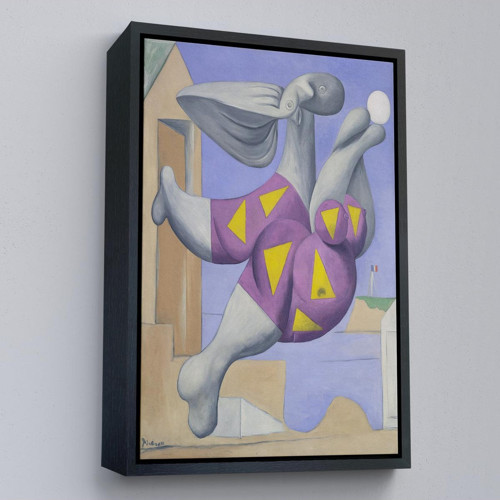 Çerçeveli Pablo Picasso - Plaj Topu İle Yıkanıyor Tablosu - Pablo Picasso Bather With Beachball-8076