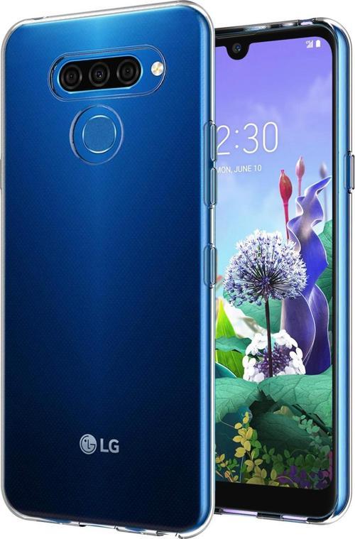 LG Q60 Kılıf Transparent Soft Beyaz