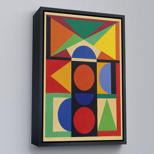 Çerçeveli Auguste Herbin - Mücevher Tablosu - Bijou-8080