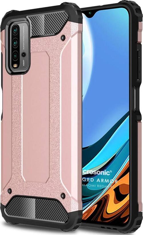 Xiaomi Redmi 9T Kılıf Rugged Armor Rose Gold