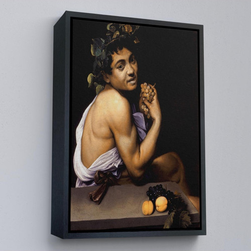 Çerçeveli Genç Hasta Bacchus - Caravaggio Tablo-7665