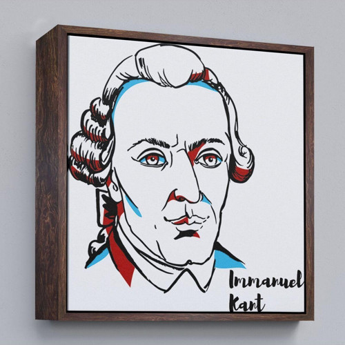 Çerçeveli Immanuel Kant Dekoratif Kanvas Tablo-5820