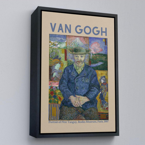 Çerçeveli Vincent Van Gogh - Bildnis'İn Babası Tanguy Tablo-8050