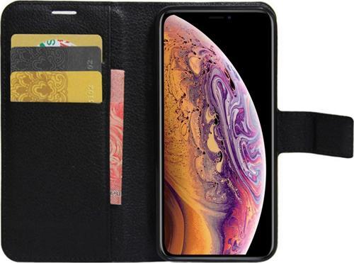 Cüzdanlı Deri Apple iPhone X Kılıf Siyah