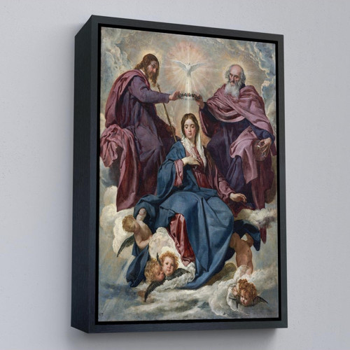 Çerçeveli Diego Velazquez - Bakirenin Taç Giyme Töreni Tablo-7344