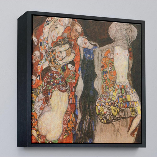 Çerçeveli Gustav Klimt - Die Braut Unvollende Tablosu-8339