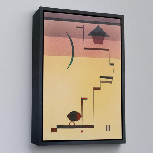 Çerçeveli Wassily Kandinsky - Eckig Açısal Tablo-7490