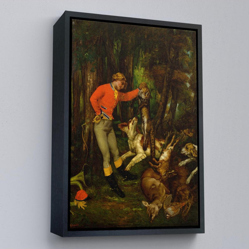 Çerçeveli Gustave Courbet -Avdan Sonra Tablo - After The Hunt-8055