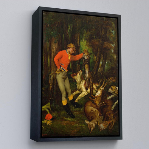 Çerçeveli Gustave Courbet -Avdan Sonra Tablo - After The Hunt-8055