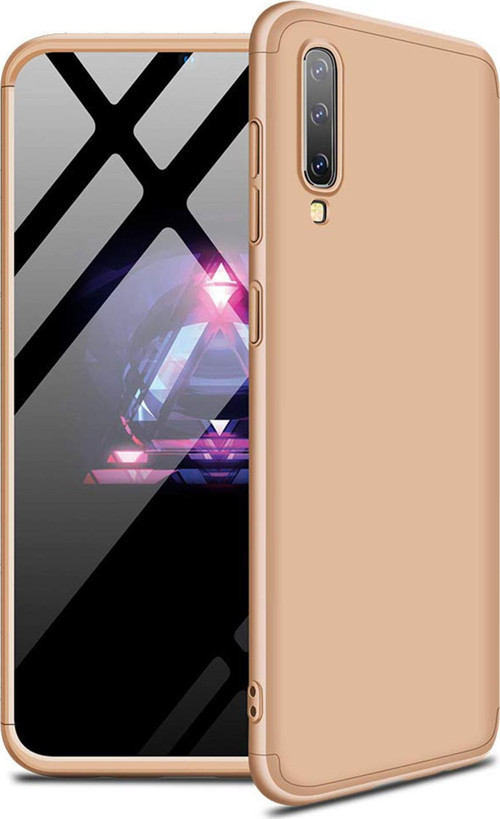 Samsung Galaxy A70 Kılıf Double Dip 360 Protective Gold