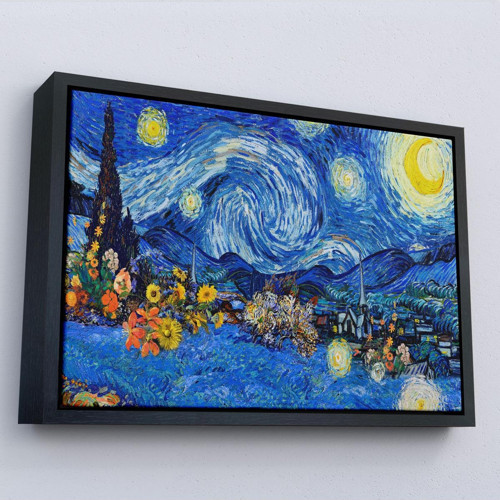 Çerçeveli Vincent Van Gogh - Yıldızlı Geceler Tablo - Starry Night-7172