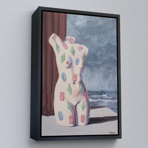 Çerçeveli Rene Magritte - Su Damlası Tablosu-7345