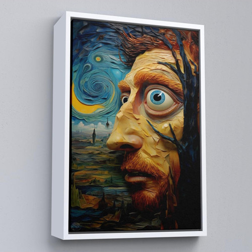 Çerçeveli Vincent Van Gogh Tarzı Portre Tablosu-7817