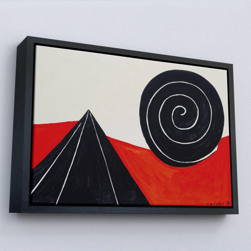 Çerçeveli Alexander Calder - Piramit Ve Sarmal Tablo - Pyramid And Spiral-7111