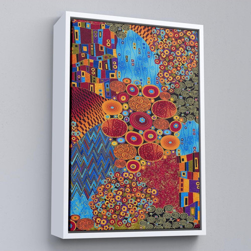 Çerçeveli Gustav Klimt - Çiçek Bahçesi Tablo-7318