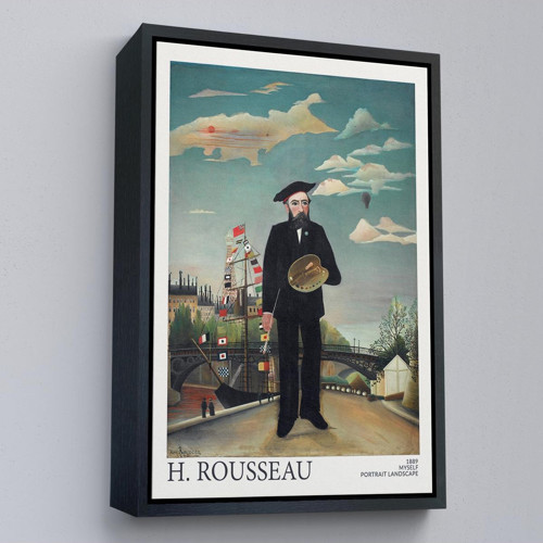 Çerçeveli Henri Rousseau Kendi Tablosu-7323