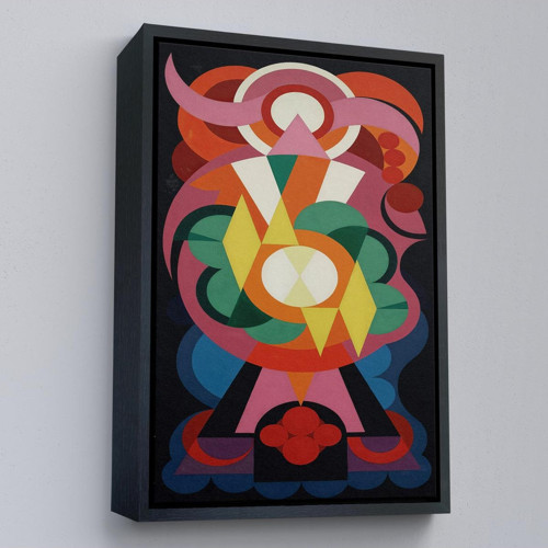 Çerçeveli Auguste Herbin - Soyut Sanat Kompozisyon Tablosu-8100
