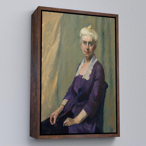 Çerçeveli Edward Hopper - Elizabeth Griffiths Smith Hopper, Sanatçının Annesinin Tablosu-7289