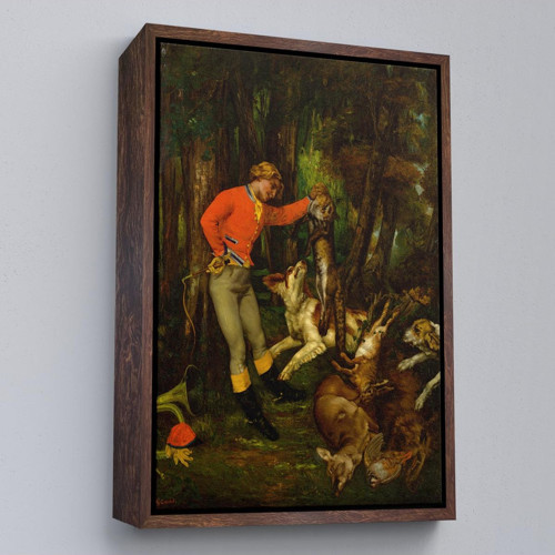 Çerçeveli Gustave Courbet -Avdan Sonra Tablo - After The Hunt-8055