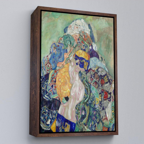 Çerçeveli Gustav Klimt - Bebek Beşiği Tablo - Baby Cradle-8073