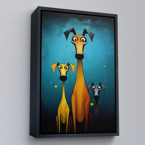 Çerçeveli Çılğın Köpek Ailesi Tablo-7687