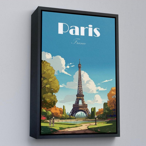 Çerçeveli Fransa Paris Eyfel Kulesi Tablosu-7809
