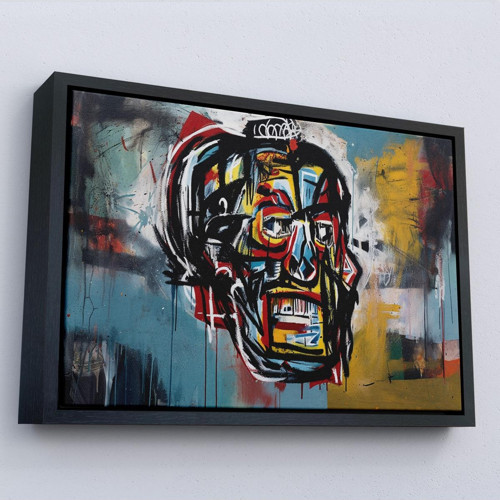 Çerçeveli Jean Michel Basquiat'İn Untitled Kafatası Tablosu-7266