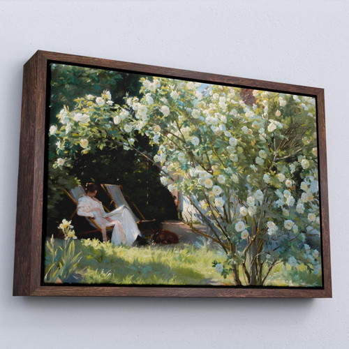 Çerçeveli Severin Kroyer Güller Bahçesi Tablosu-7029
