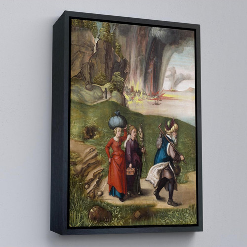 Çerçeveli Albrecht Dürer - Lüt Ve Kızları Tablosu - Lot And His Daughters-7355
