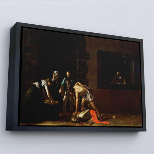 Çerçeveli Vaftizci Yahya'Nın Kesilmesi Tablo-Caravaggio-The Beheading Of St John The Baptist-7139