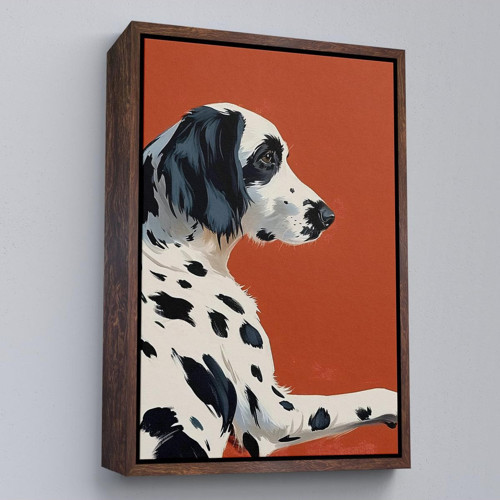 Çerçeveli Sevimli Dalmaçyalı Köpek Tablo-7578