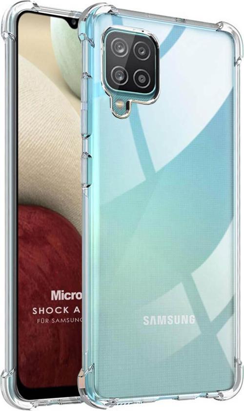 Samsung Galaxy A12 Kılıf Shock Absorbing Şeffaf