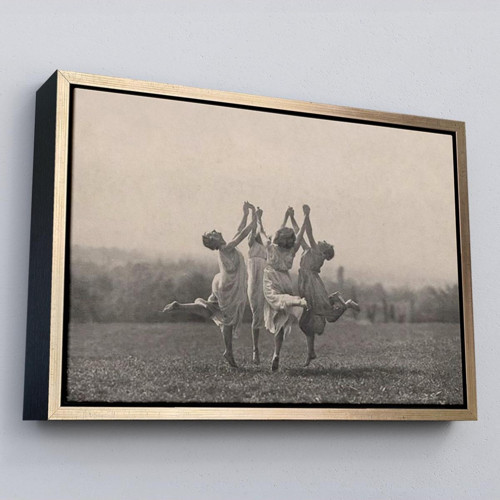 Çerçeveli İsviçreli Fotoğrafçı Frederick Boissonnas Dans Eden Kadınlar Tablosu-6656