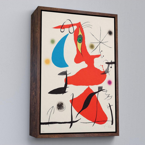 Çerçeveli Joan Miro - Sürreal Soyut Tablo-7365