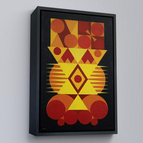 Çerçeveli Auguste Herbin - Femme Tablo-7294
