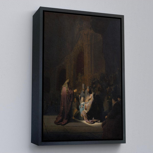 Çerçeveli Rembrandt Van Rijn Simeon - Tapınakta Övgü Şarkısı Tablo-7408