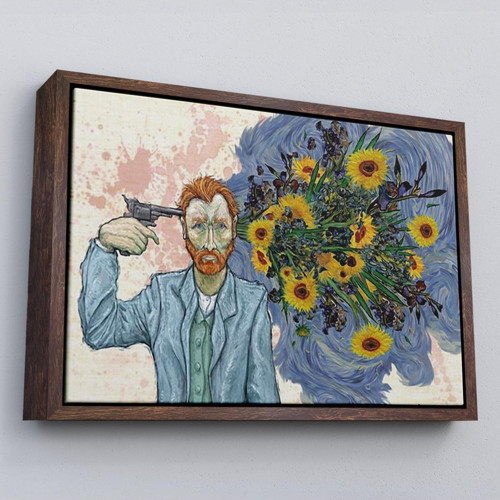 Çerçeveli Vincent Van Gogh Gerçeküstü İntahar Tablosu-6659
