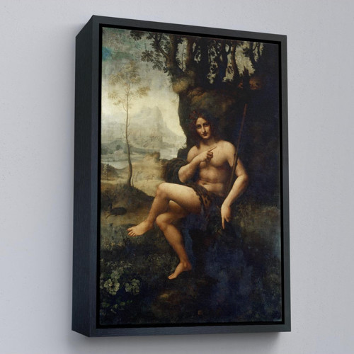 Çerçeveli Leonardo Da Vinci - Francesco Melzi - Bacchus Tablo-7351