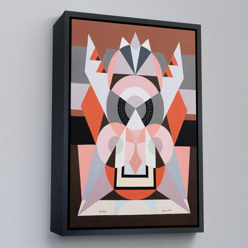 Çerçeveli Auguste Herbin - Simetrik Bileşim Tablosu-8101
