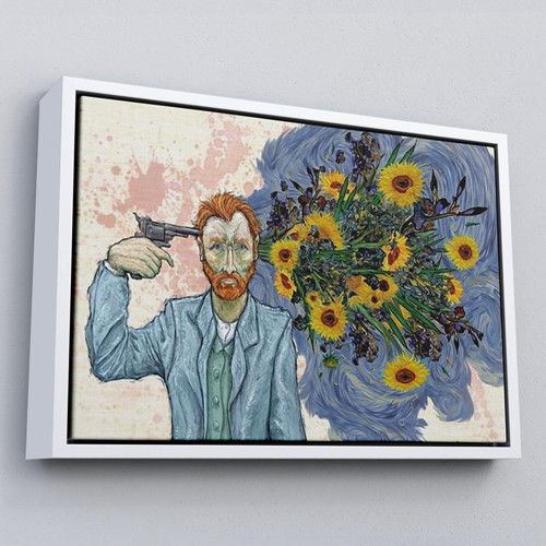 Çerçeveli Vincent Van Gogh Gerçeküstü İntahar Tablosu-6659