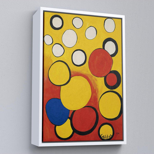 Çerçeveli Calder - Sarı Ve Kırmızı Küreler Tablosu - Orbs On Yellow And Red-7367