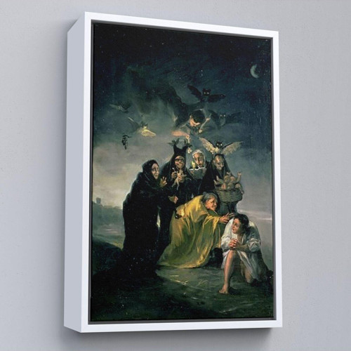Çerçeveli Madrid İspanya Lázaro Galdiano Müzesindeki Francisco Goya?'Nın Büyü Tablosu-6252