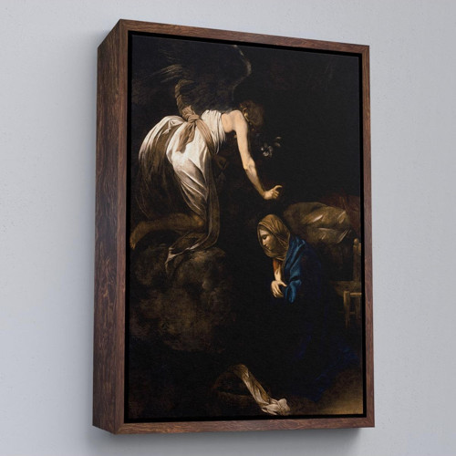 Çerçeveli Caravaggio - Duyuru Tablosu - Annunciation-7420