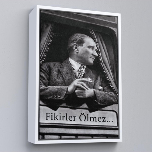 Çerçeveli Atatürk'Ün Doğu Ekspresinde Fotoğrafı Duvar Tablosu-6222